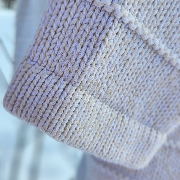 L.L Bean Oatmeal Cotton Sweater sz M - Picture 6 of 10